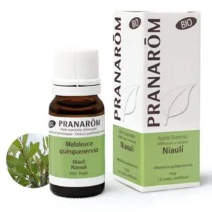 Aceite esencial de Niaulí (Melaleuca quinquenervia qt cineol) – Rico en cineol, este aceite esencial purifica, tonifica la piel y refuerza el sistema respiratorio. Ideal en cuidados cosméticos y en difusión. Uso externo. El niaulí proporciona un aceite esencial de eficacia y tolerancia notables. Al igual que ocurre con la similar a la lavanda o el ravintsara, se les destaca por su versatilidad. En otras palabras por poseer numerosas indicaciones beneficiosas. Un aroma fresco y que te ayudará a mantener el aire limpio.